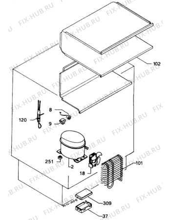 Взрыв-схема холодильника Unknown TW410 - Схема узла C10 Cold, users manual